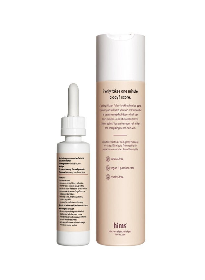 هيمز & هيرز شامبو هيمز ثيك فيكس لتكثيف الشعر وسيروم مينوكسيديل 5% - سيروم المنشار بالميتو والمينوكسيديل - لتقوية نمو الشعر - خالٍ من البارابين والكبريتات - برائحة بستان الأوكالبتوس - Image 2