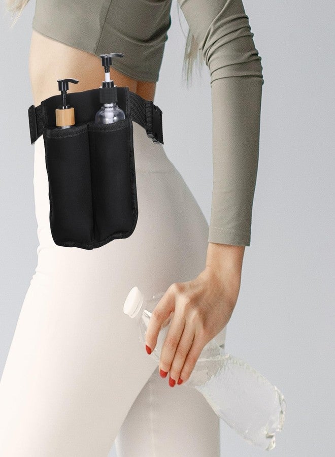 ElevateTech Massage Bottle Bag, Lotion Oil Waist Holder Organizer Adjustable Durable Black Portable Storage Pouch Belt Hanging Easy Access Accessories Gifts (Double-Sided) - Image 5