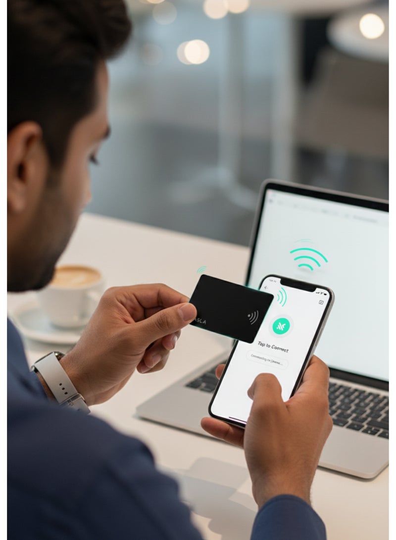 وصلة بطاقة أعمال وصلة للإلكترونيات، بطاقة NFC رقمية، ملف شخصي رقمي مخصص، سهولة اللمس والمشاركة - Image 2