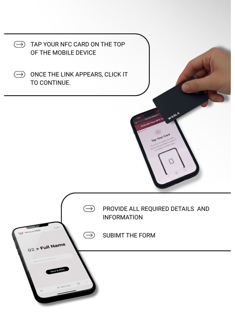 وصلة بطاقة أعمال وصلة للإلكترونيات، بطاقة NFC رقمية، ملف شخصي رقمي مخصص، سهولة اللمس والمشاركة - Image 5