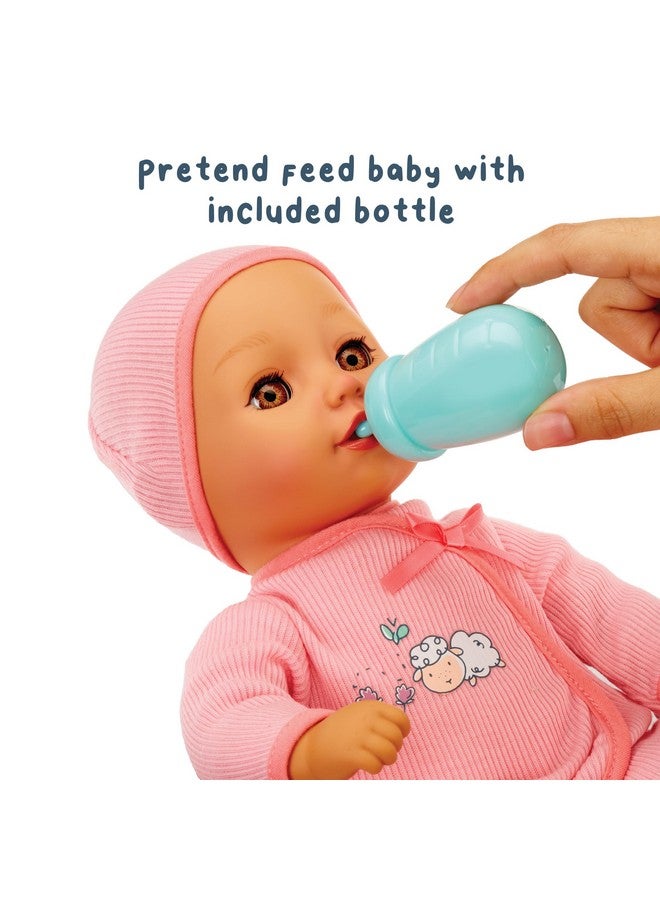 Baby Born My First Baby Doll Ava - Light Brown Eyes: Realistic Soft-Bodied Baby Doll for Kids Ages 1 & Up, Eyes Open & Close, Baby Doll with Bottle - Image 4