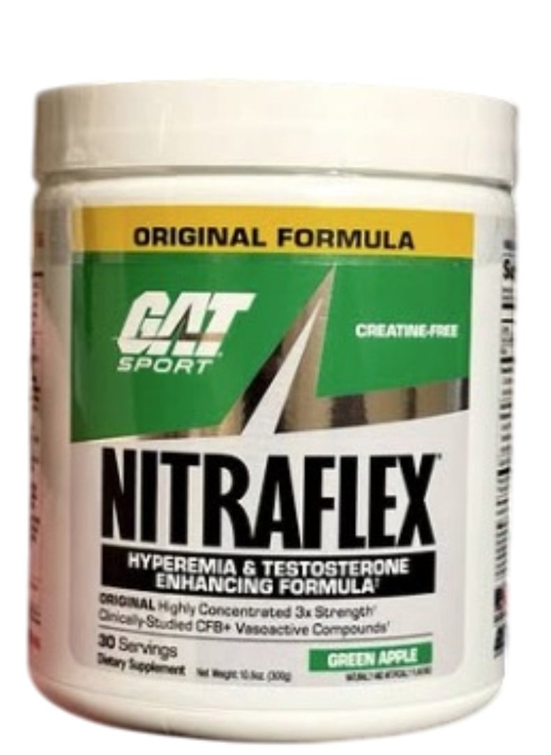 GAT SPORT Nitraflex Pre Workout Green Apple 30  - Image 1