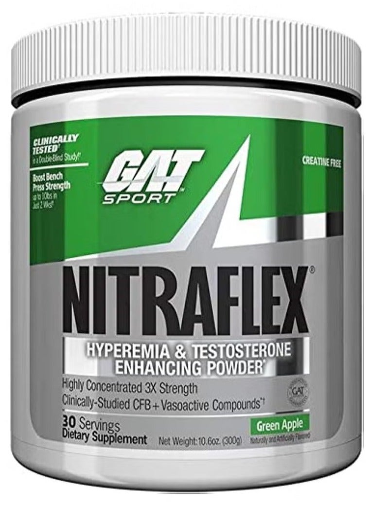 GAT SPORT Nitraflex Pre Workout Green Apple 30 - Image 1