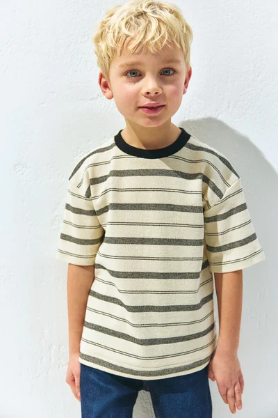 H&M Loose-fit jacquard T-shirt