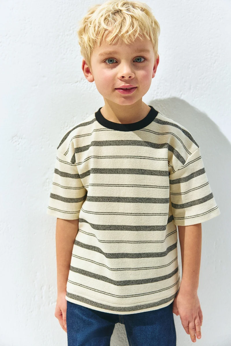 H&M Loose-fit jacquard T-shirt