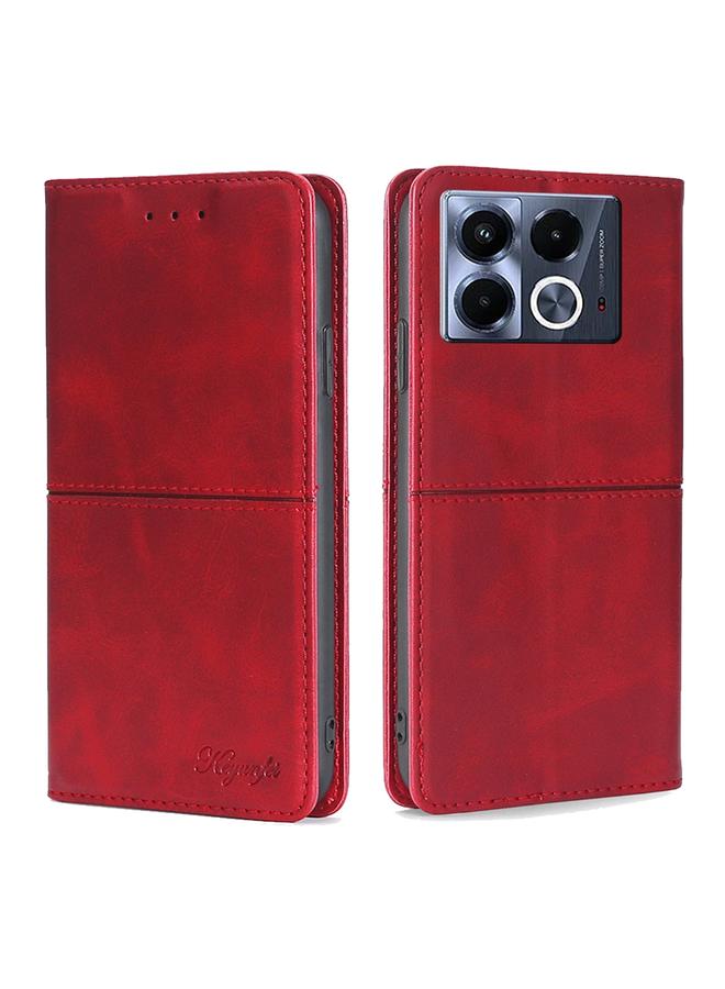 Zaboon Case For Infinix Note 40 5G Cow Texture Magnetic Leather Phone Case - Image 1