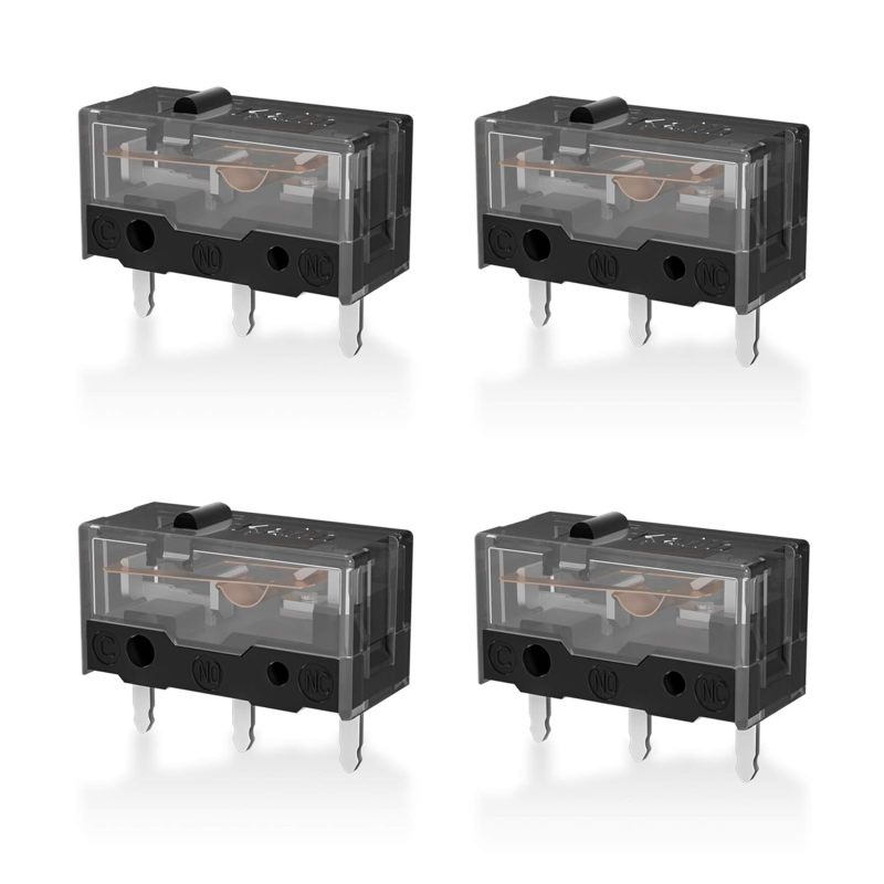 Gaming Mouse Switches 4-Piece Black Kailh GM 8.0 Microswitch - Restore Click Consistency Tactile Feel Switch for DIY Mouse Repair - Image 1