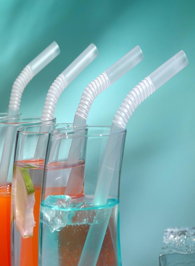 YAOSHENG 100 pcs Flexible Drinking Straws Individually Wrapped,0.39inch Extra-wide Bendy Straws, Bubble Boba Milkshake Smoothie (100, transparent) - Image 4