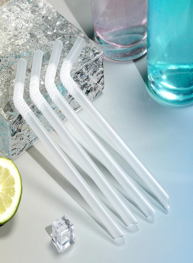 YAOSHENG 100 pcs Flexible Drinking Straws Individually Wrapped,0.39inch Extra-wide Bendy Straws, Bubble Boba Milkshake Smoothie (100, transparent) - Image 3
