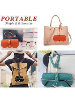 JCB CHIC Soft Leather Sunglasses Bag Eyeglass Case,Portable Slim Travel Sunglasses Pouch,Anti-Stress Sun Glasses Storage Bag with Lanyard,Glasses Protective Case,Spectacle Case  - Image 5