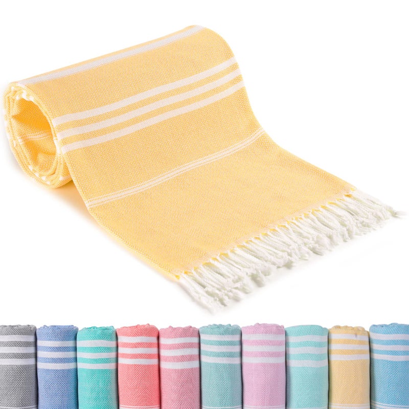 Antfuny Turkish Beach Towels Vacation Essentials Quick Dry Sand Free Soft Absorbent Adult Oversized Bath Pool Swim Long Towel Lightweight Thin Fast Drying Over The Chair Towel Sand Repellent Anti Yellow - Image 1