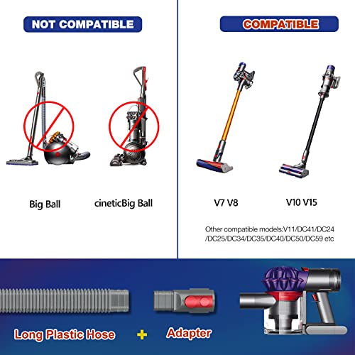 Sealegend 2 Pieces Dryer Vent Cleaner Kit Compatible with Dyson V7 V8 V10 V11 V15 or Higher Models and Dryer Lint Brush Vacuum Hose Attachment Brush Lint Remover Flexible and Long Brush - Image 4