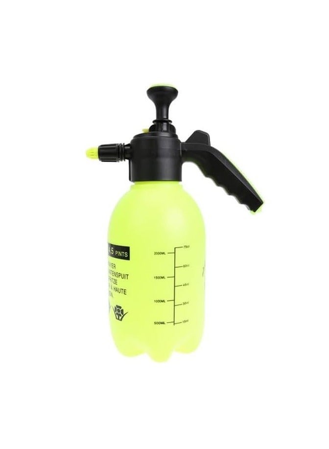 مضخة مياه يدوية لتطهير السيارة والمنزل ورش الأعشاب والنباتات والزهور بالمبيدات الحشرية والأسمدة والمياه مثالية للبستنة، قطعة واحدة - أصفر - 2 لتر - Image 1