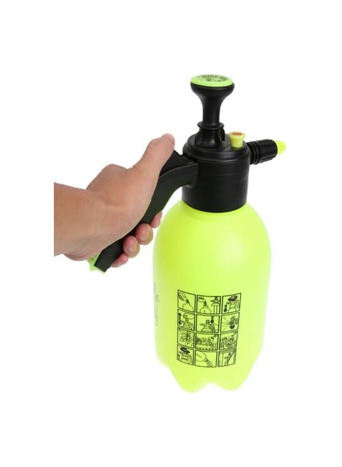 مضخة مياه يدوية لتطهير السيارة والمنزل ورش الأعشاب والنباتات والزهور بالمبيدات الحشرية والأسمدة والمياه مثالية للبستنة، قطعة واحدة - أصفر - 2 لتر - Image 2