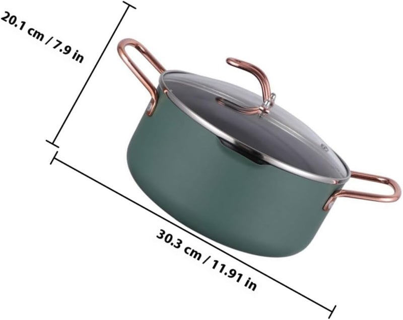 Angoily Multifunctional Food Cooking Pot and Frying Pan Set 20cm Nonstick Soup Stockpot with Frying Rack for Food Preparation Random Color - Image 2