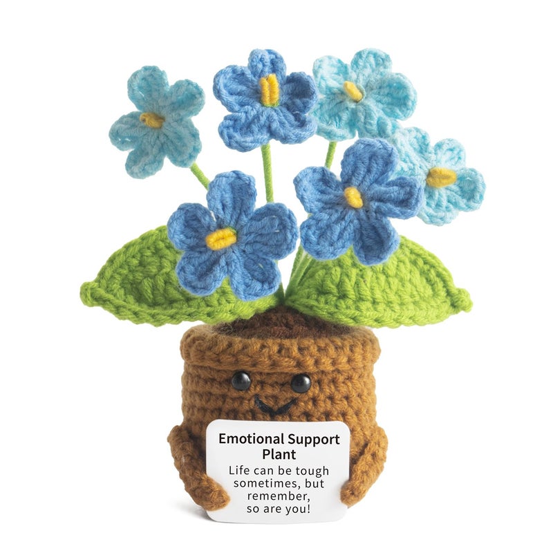 MS ZHENQIAO Handmade Positive Flower Crochet - Life is Tough But So are You - Inspirational Gift for Women - Thank You, Appreciation, Positive Gift for Teacher, Mom, Friend, Coworker - Knitted Decor - Image 1