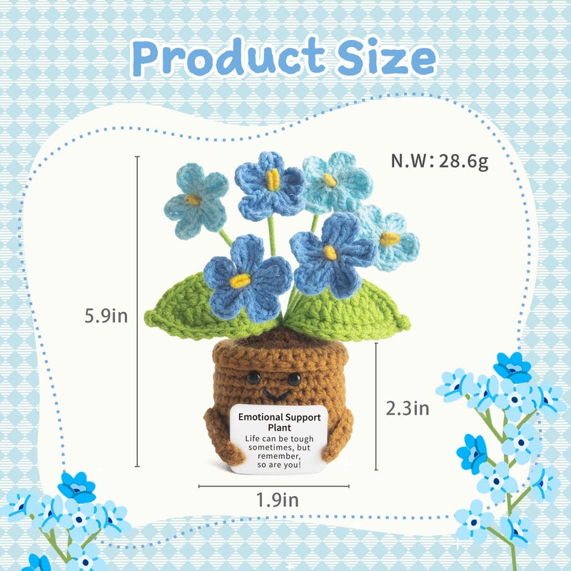 MS ZHENQIAO Handmade Positive Flower Crochet - Life is Tough But So are You - Inspirational Gift for Women - Thank You, Appreciation, Positive Gift for Teacher, Mom, Friend, Coworker - Knitted Decor - Image 2