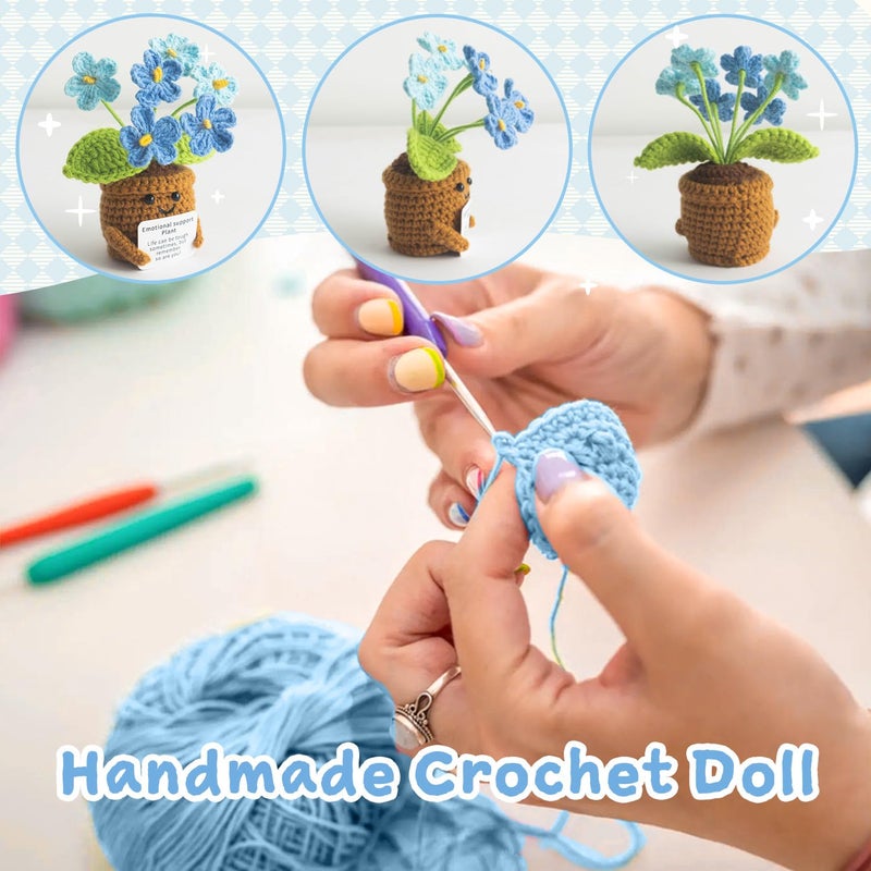 MS ZHENQIAO Handmade Positive Flower Crochet - Life is Tough But So are You - Inspirational Gift for Women - Thank You, Appreciation, Positive Gift for Teacher, Mom, Friend, Coworker - Knitted Decor - Image 4