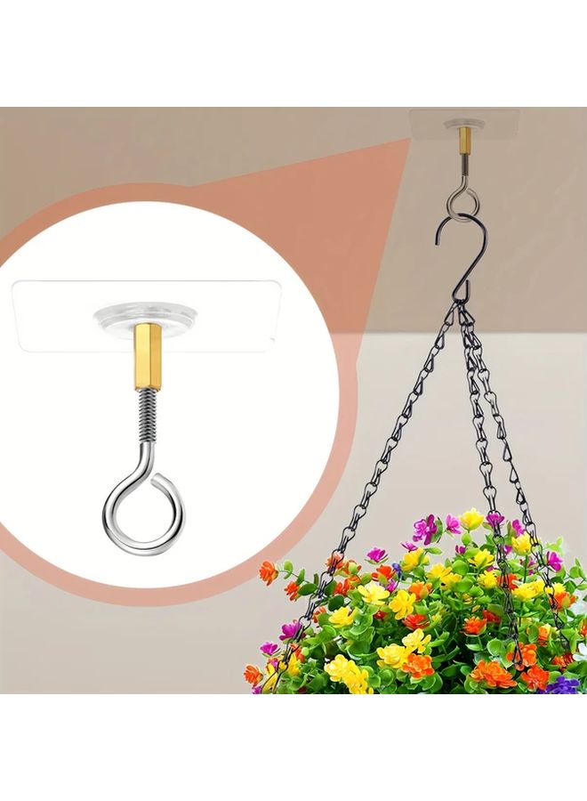 4pcs Punch Free Traceless Hanging Hooks For Ceiling And Wall - Image 4