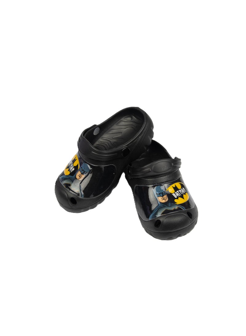 BATMAN Kids Clogs Lightweight & Comfortable Slip-On Sandals –for Boys – Black - Image 1