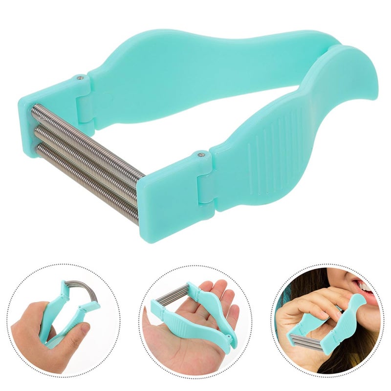 3pcs Facial Hair Remover Spring Epilator for Women Upper Lip Chin with Blue Pink Green Handles - Image 4