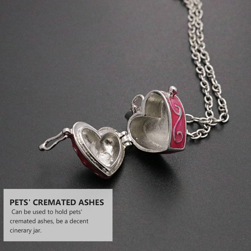 Vintage Heart-shaped Brass Pendant Can Openable Pet Ashes Hair Container - Image 3