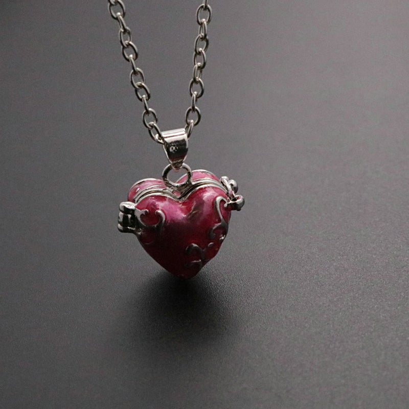 Vintage Heart-shaped Brass Pendant Can Openable Pet Ashes Hair Container - Image 1