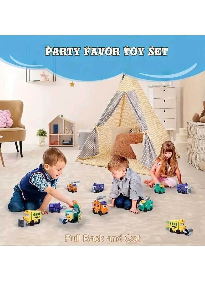 LIXADA 4pc Transforming Truck Playset - Engineering, Probe, Rescue Truck, Bulldozer Toy Vehicle Models for Kids Age 3-6, Friction-Powered Toy Cars - Ideal for Special Festival, Birthday Party Gifts (Random Color)  - Image 5