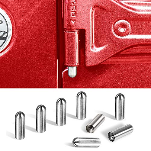 Savadicar Door Hinge Pin Guides Stainless Steel Hinges Bolts for 2007-2022 Jeep Wrangler JK JL & Gladiator JT 2/4-Door ( 8 Pcs ) - Image 1