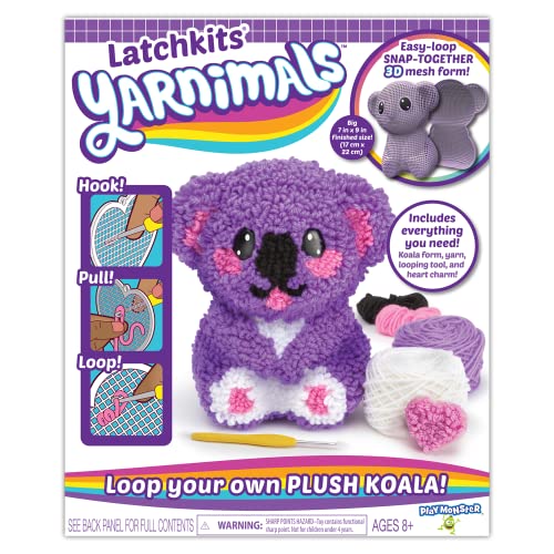 PlayMonster Yarnimals Koala Loop Your Own Koala Craft Kit Make Your Own Animal Toy Ages 8 - Image 1