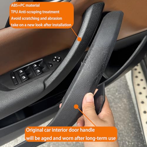 CHUANGHUI Car Door Handle for BMW X1 E84 2010-2015 28i 35i Interior Door Handles Replace Cover Car Door Handle Accessories (Black) - Image 3
