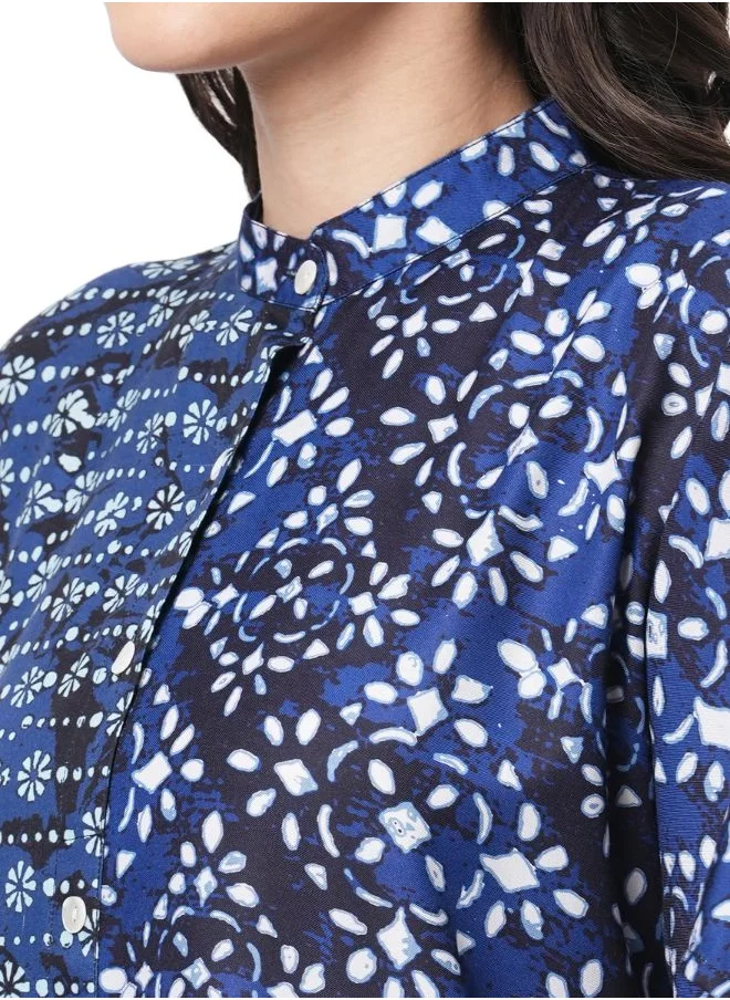 #بي Twin Print Rounded Kaftan