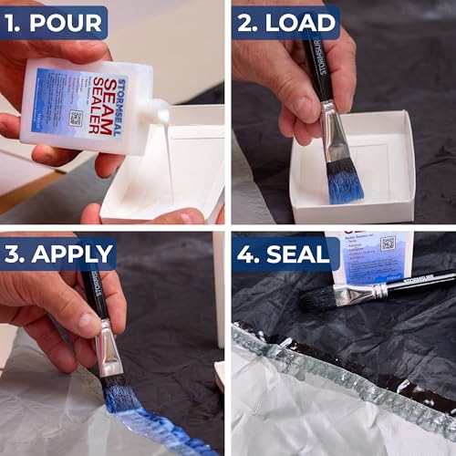 Stormsure Stormseal Seam Sealer 100ml - Waterproof Seams on Tents and Pin Hole Leaks on Fabrics with Easy Brush Application - Image 3