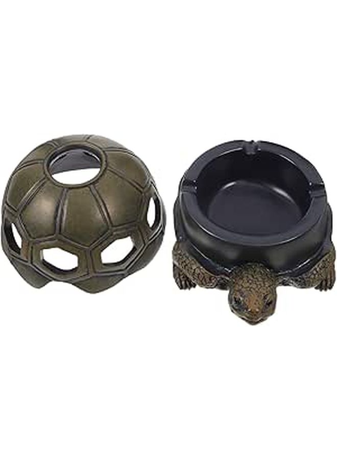 Vintage Turtle Resin Ashtray Decorative Key Holder Green Home Ornament - Image 1