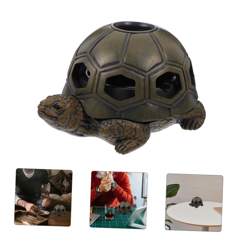 Vintage Turtle Resin Ashtray Decorative Key Holder Green Home Ornament - Image 3