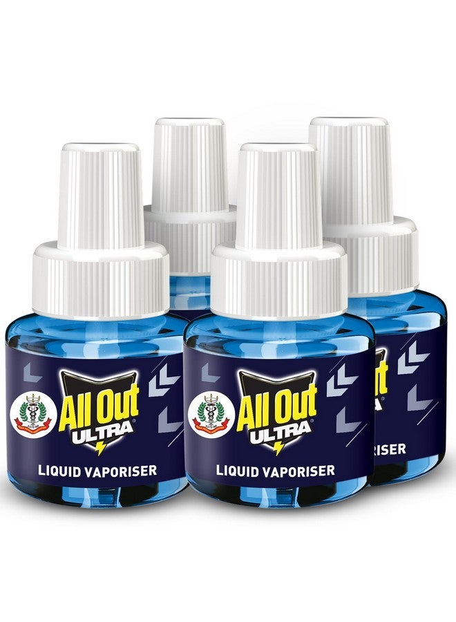 All Out Ultra Liquid Vaporizer, 4 Refills (45Ml) | Kills Dengue, Malaria & Chikungunya Spreading Mosquitoes | India'S Only Mosquito Killer Brand Recommended By Indian Medical Association - Image 1