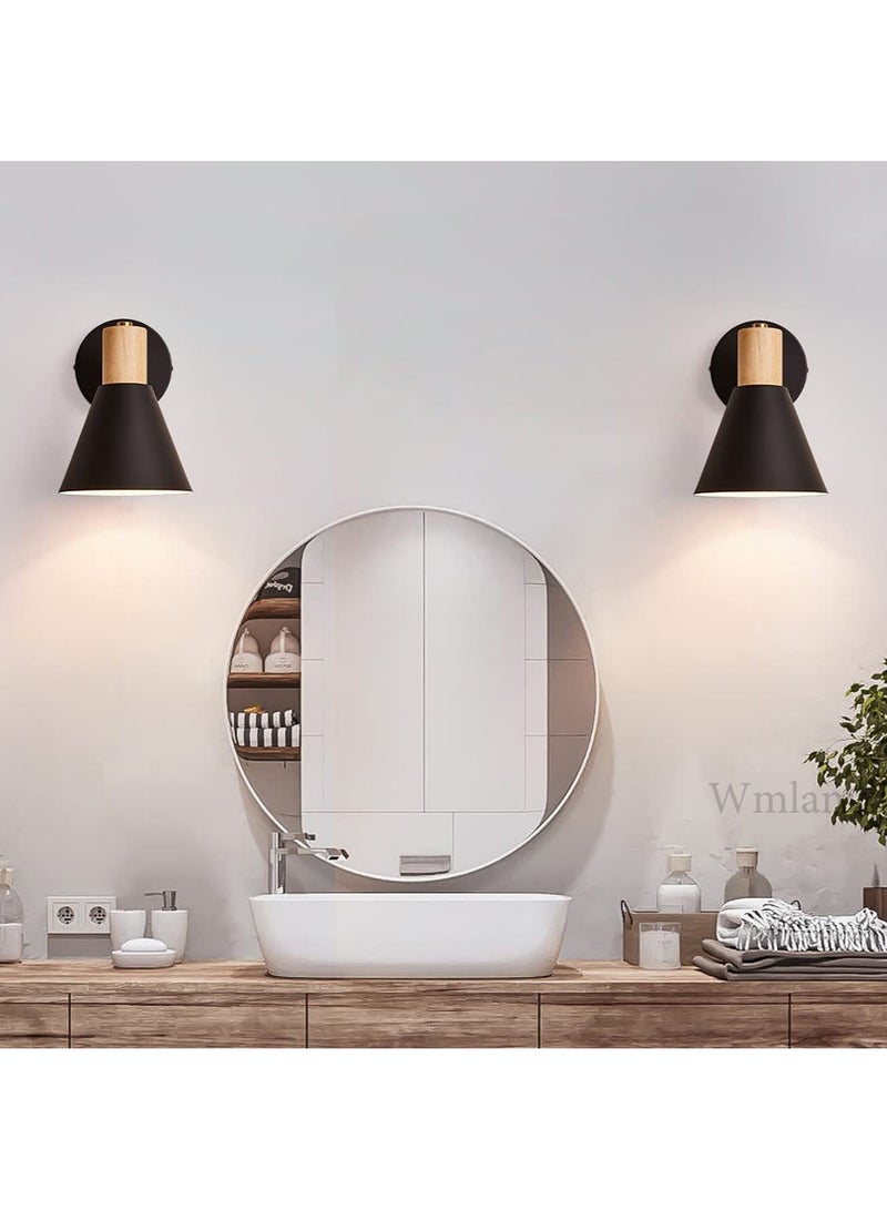 Wmlamz 2pcs Battery Operated White Wall Lights With Remote, Non Hardwired Study Porch Stair Bedroom Lamps - Image 2