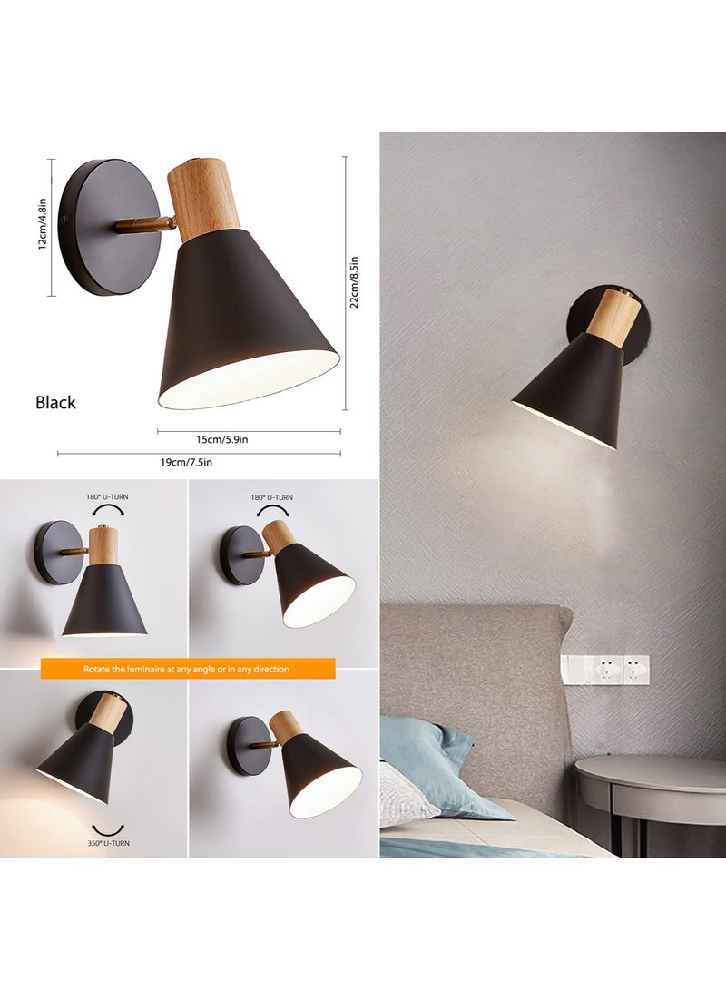 Wmlamz 2pcs Battery Operated White Wall Lights With Remote, Non Hardwired Study Porch Stair Bedroom Lamps - Image 4