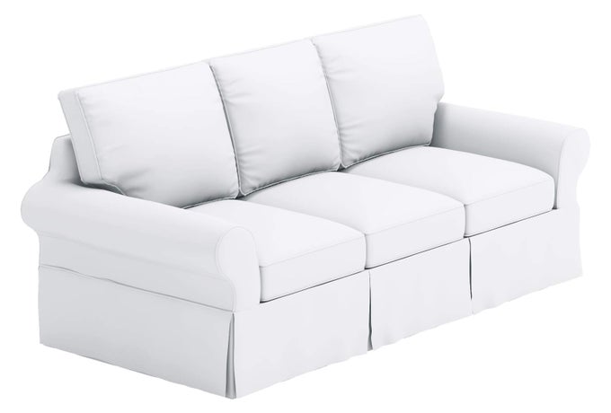 THE HEAVY COTTON SOFA COVER IS 3 SEAT SOFA SLIPCOVER REPLACEMENT IT FITS POTTERY BARN PB BASIC THREE SEAT SOFA BRIGHT WHITE BASIC