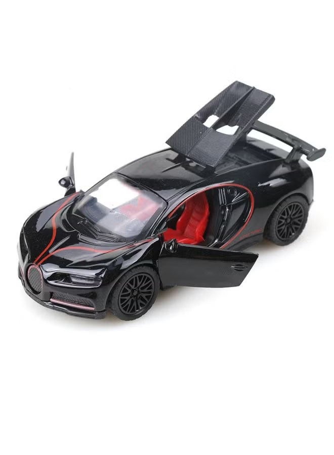 1:36 Alloy Sports Car Model , Pull-Back Toy Car , Model Car for Kids Boy Girl Gift , Collectible Display ,Black - Image 3