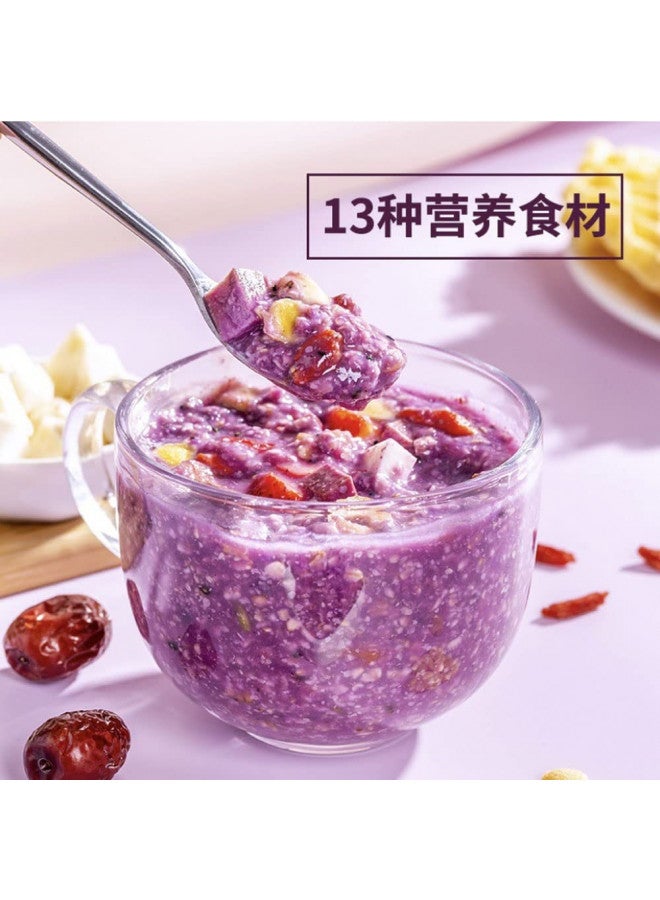 TEAERPKLAE Purple Potato Konjak Congee cereal 17.6oz/500g Instant cereal nutritious breakfast substitute powder Light and Full Congee oatmeal packets quick oats - Image 3