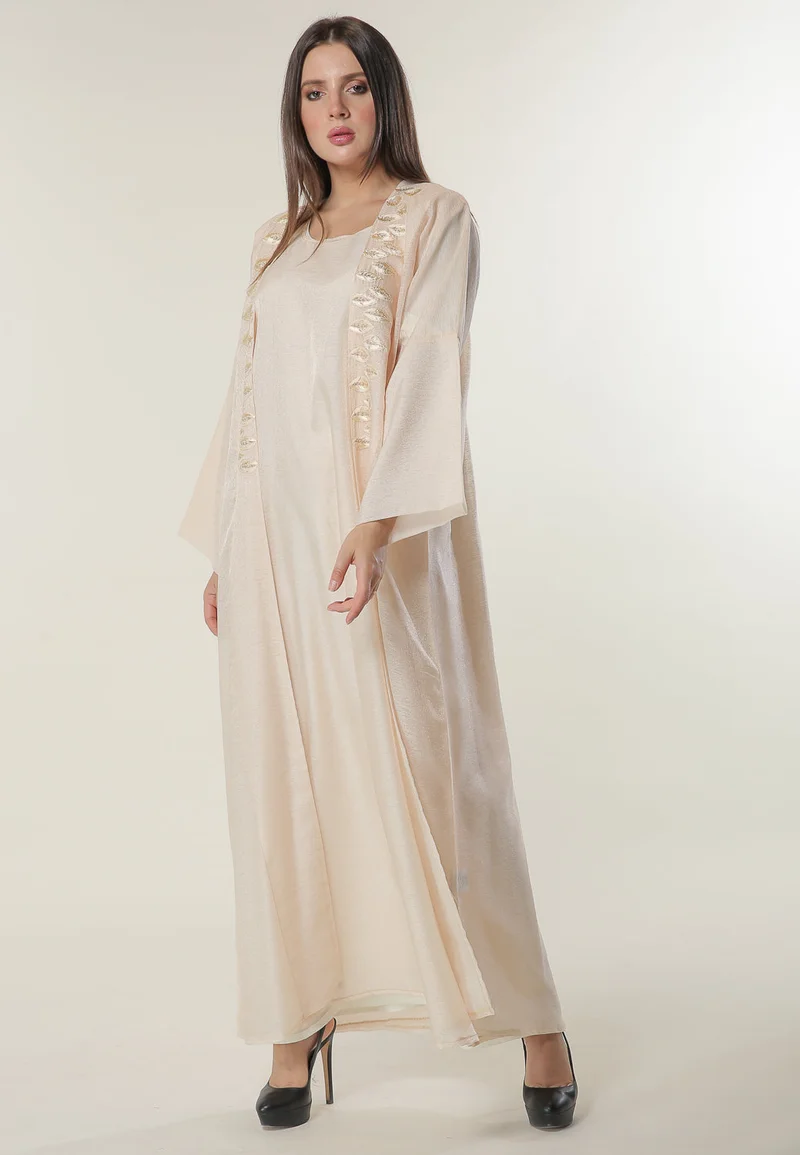 Moistreet Embellished Flared Sleeve Abaya