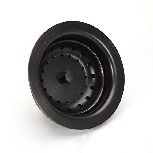 KONE 3-1/2 Inch Kitchen Sink Drain ORB Assembly with Strainer Basket/Stopper, All Stainless Steel Durable and Rustproof Oil Rubbed Bronze - Image 4
