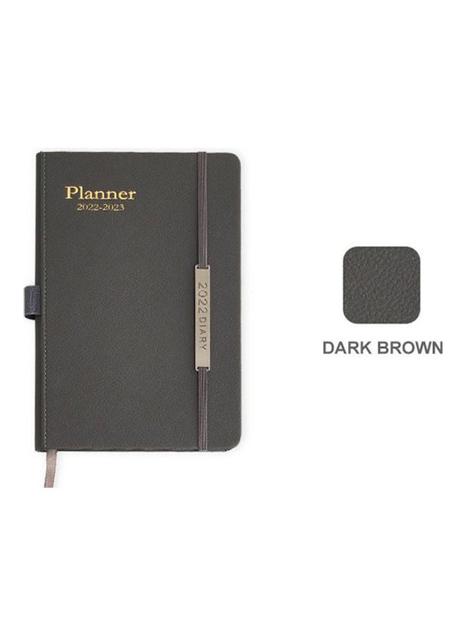 NIBEMINENT 2022-2023 Weekly And Monthly Planner Dark Brown - Image 1