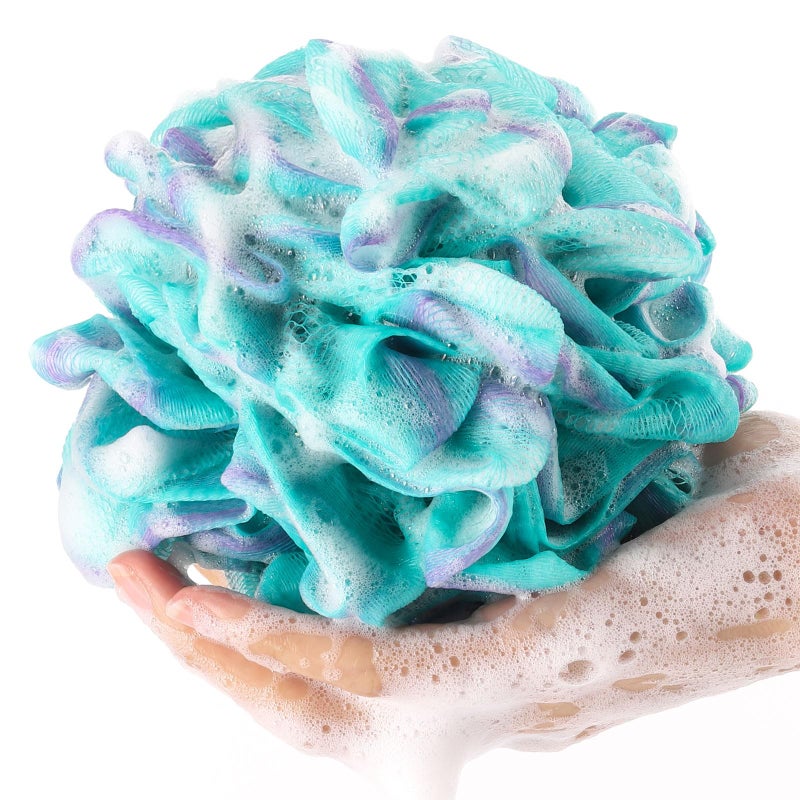 BTYMS Loofah Sponge 60 Gram Shower Pouf Bath Scrunchies Shower Puff Exfoliating Body Wash Scrubber Bath Puffs for Washing - Set of 4 - Image 3