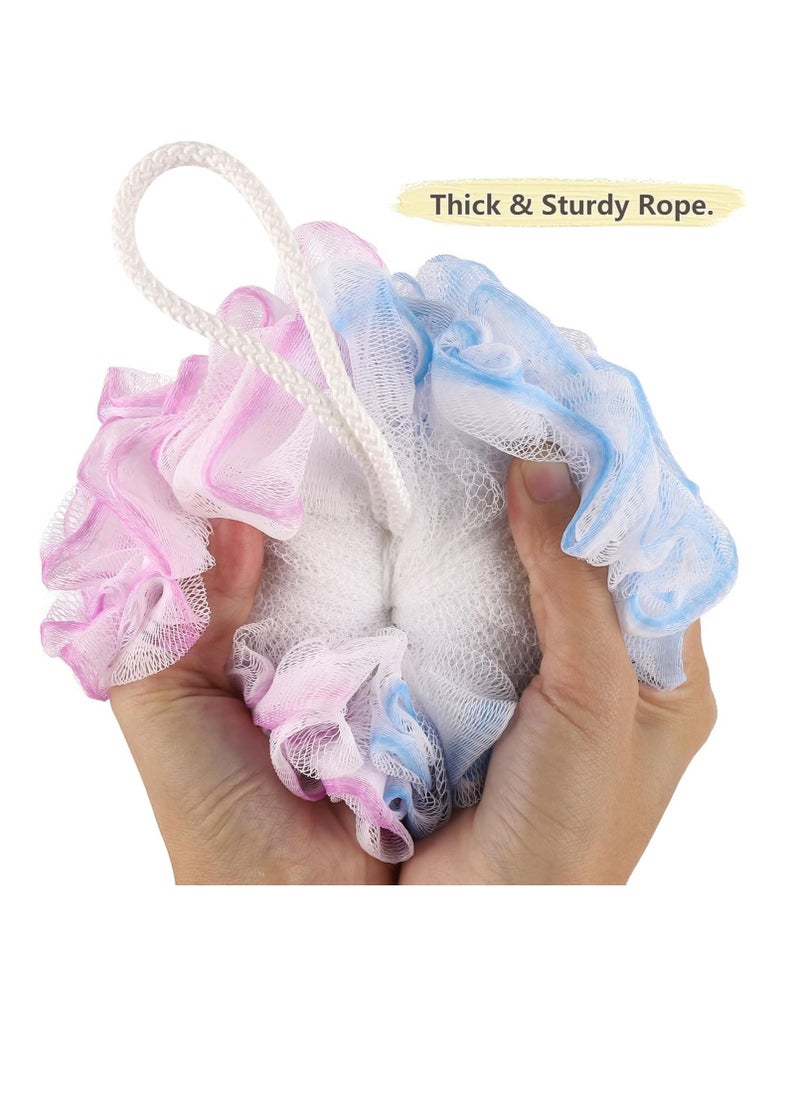 BTYMS Loofah Sponge 60 Gram Shower Pouf Bath Scrunchies Shower Puff Exfoliating Body Wash Scrubber Bath Puffs for Washing - Set of 4 - pzsku/Z1957FD1E6B417F7DAFA3Z/45/_/1734340282/f9ae507a-ba78-4409-b1d6-e19331884d4c