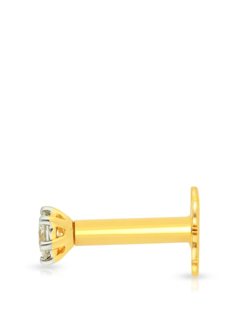 Malabar Gold and Diamonds دبوس أنف ماسي من الماس المستخرج 18 قيراط 750 للنساء MNGNNP0262 - Image 3