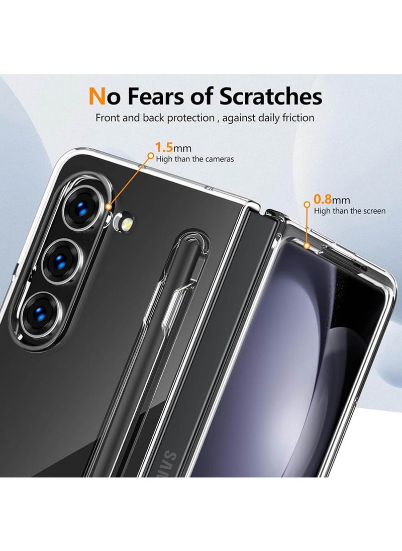 Rock Pow - for Galaxy Z Fold 6 Case with S Pen Holder, S-Pen is Included [Case & Stylus Set] Built-in Screen Protector Full Body Protection Anti-Yellowing Clear for Samsung Galaxy Z Fold6 (Case&Pen Set) - Image 1