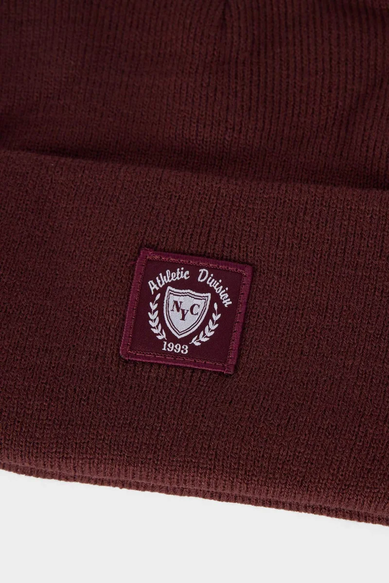 DeFacto Man Woven Labeled Knit Beanie