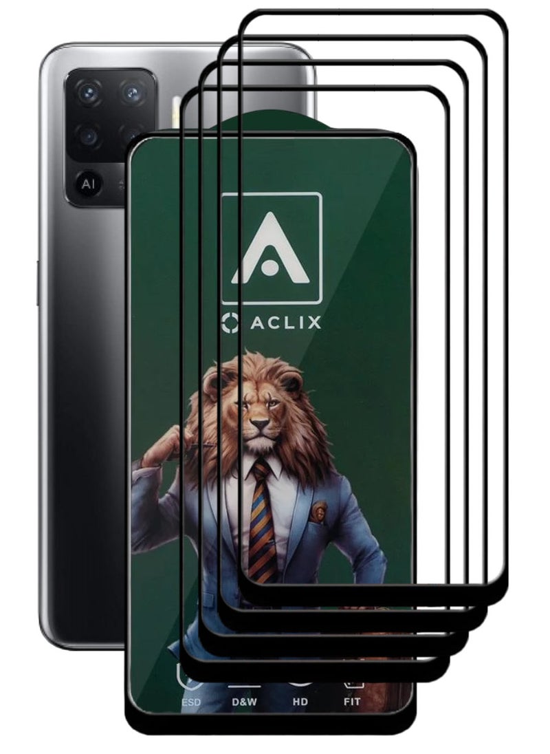 ACLIX 4 Pieces Antistatic ESD Dustproof Premium Quality High Definition Tempered Glass Screen Protector Designed For Oppo A94 - Image 1